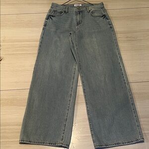 RSQ Mid Rise Wide Leg Jeans in Classic Blue